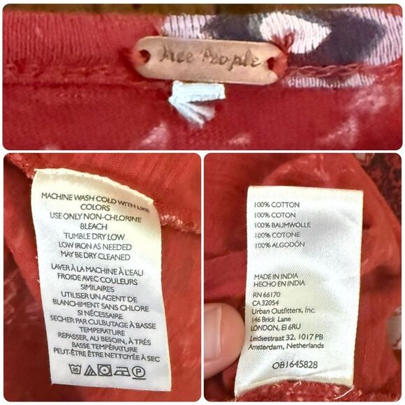 Free People Luly Oversized Floral Printed Knit Top in Combo Bella Rosa - Picture 7 of 10